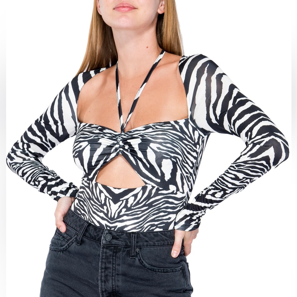 🦓AFRM Assunta Zebra Bodysuit